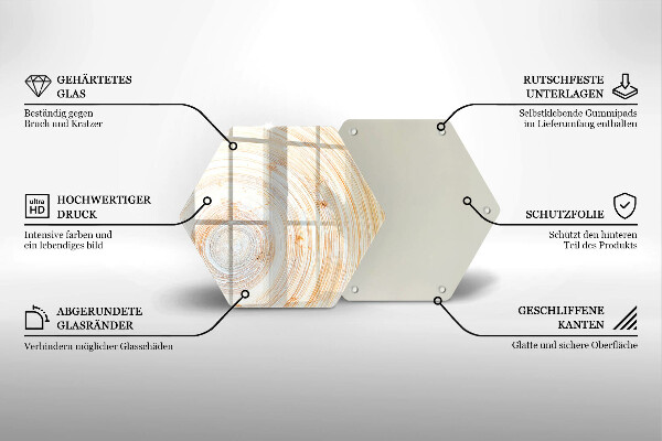 Skleněná deska do kuchyně Textura dřeva