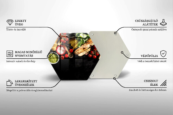 Skleněná deska do kuchyně Italské přísady a koření