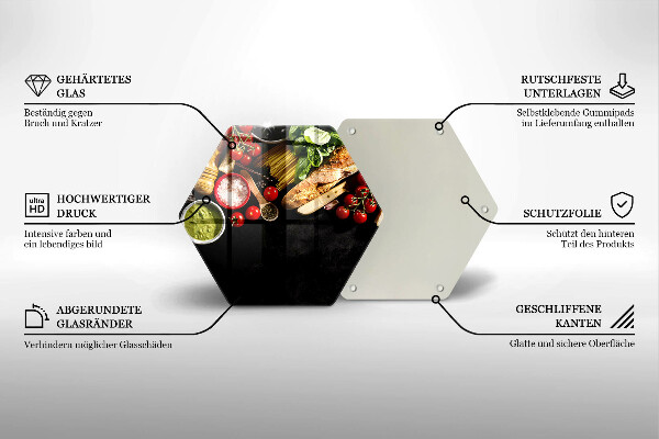 Skleněná deska do kuchyně Italské přísady a koření