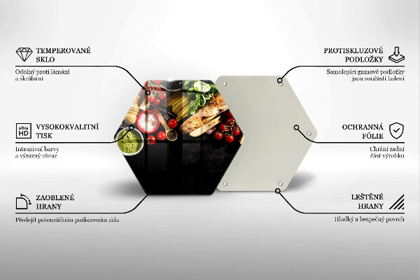 Skleněná deska do kuchyně Italské přísady a koření