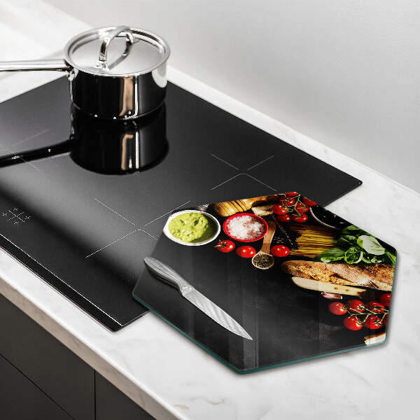 Skleněná deska do kuchyně Italské přísady a koření