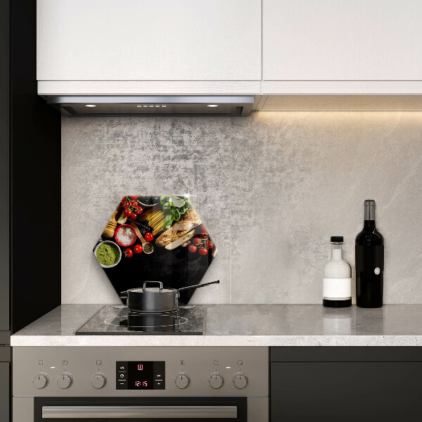 Skleněná deska do kuchyně Italské přísady a koření