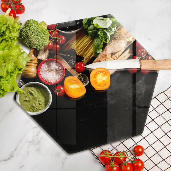 Skleněná deska do kuchyně Italské přísady a koření