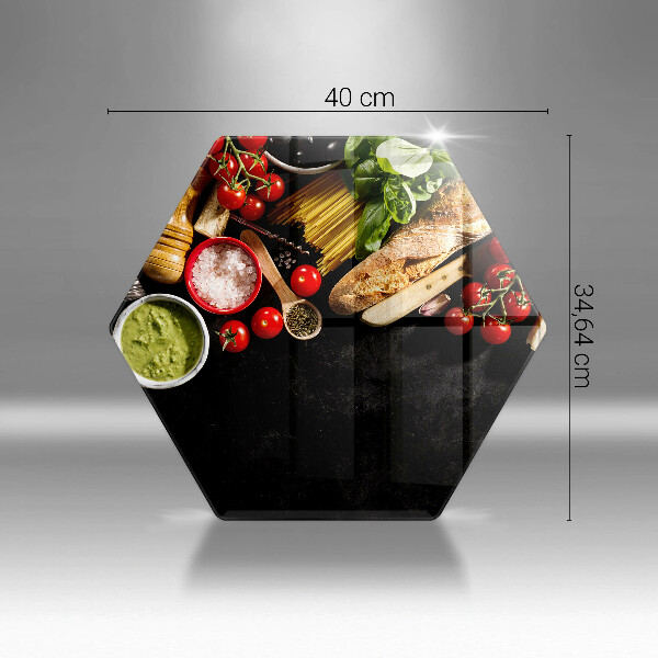 Skleněná deska do kuchyně Italské přísady a koření