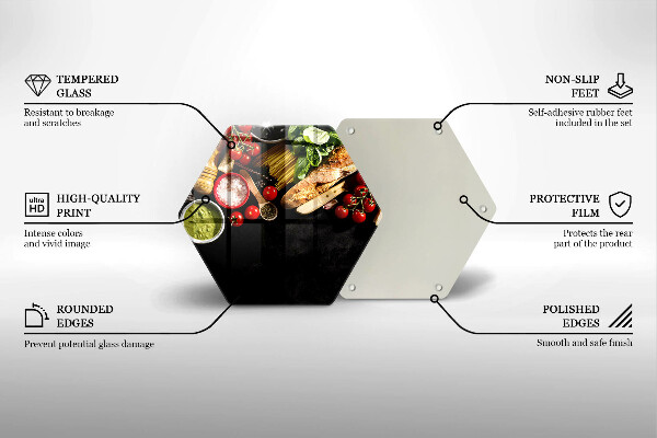 Skleněná deska do kuchyně Italské přísady a koření