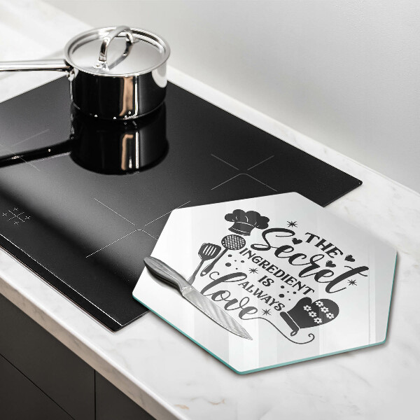 Skleněná deska do kuchyně Nápis věta