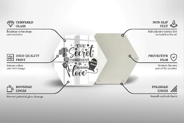 Skleněná deska do kuchyně Nápis věta