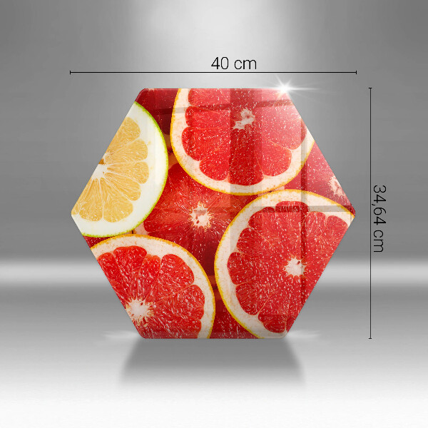 Skleněná deska do kuchyně Plátky grapefruitu