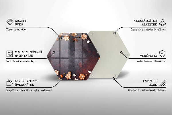 Skleněná deska do kuchyně Perníkové vánoce