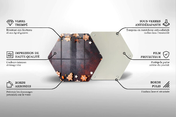 Skleněná deska do kuchyně Perníkové vánoce