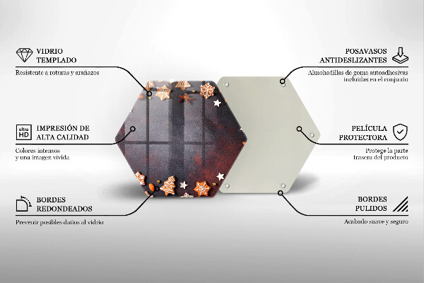 Skleněná deska do kuchyně Perníkové vánoce