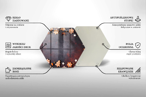 Skleněná deska do kuchyně Perníkové vánoce