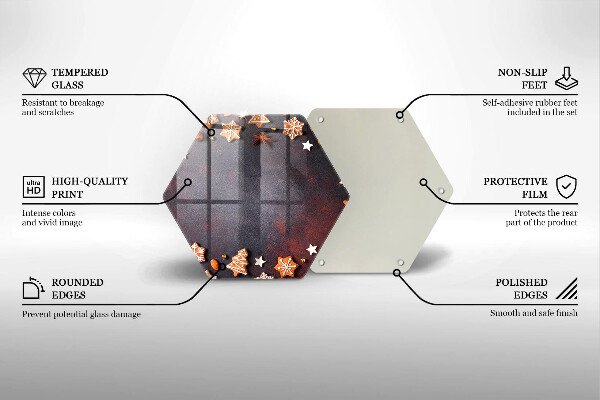 Skleněná deska do kuchyně Perníkové vánoce