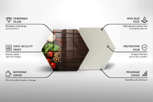 Skleněná deska do kuchyně Zelenina na stole