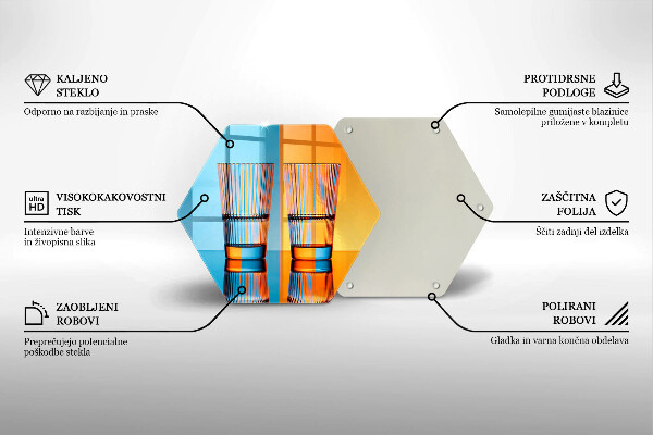 Skleněná deska do kuchyně Dvě sklenice vody