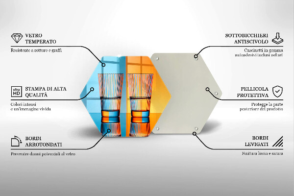 Skleněná deska do kuchyně Dvě sklenice vody