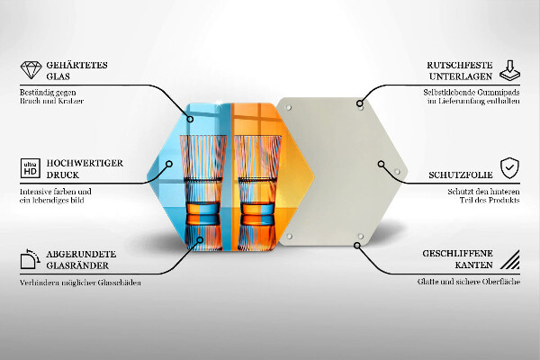 Skleněná deska do kuchyně Dvě sklenice vody