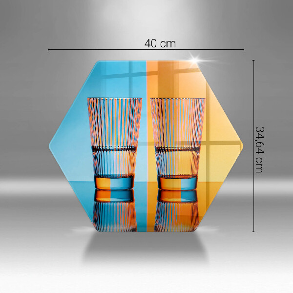 Skleněná deska do kuchyně Dvě sklenice vody