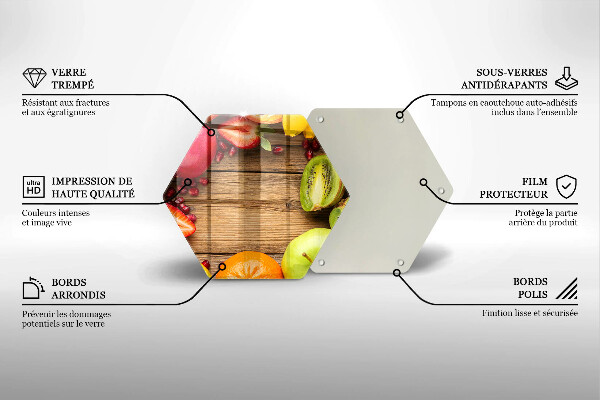 Skleněná deska do kuchyně Čerstvé ovoce