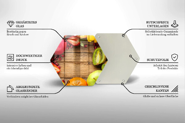 Skleněná deska do kuchyně Čerstvé ovoce