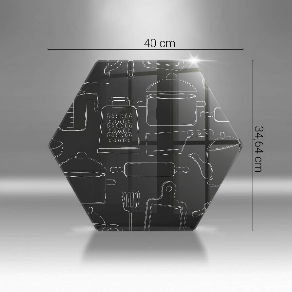 Skleněná deska do kuchyně Kreslené kuchyňské doplňky