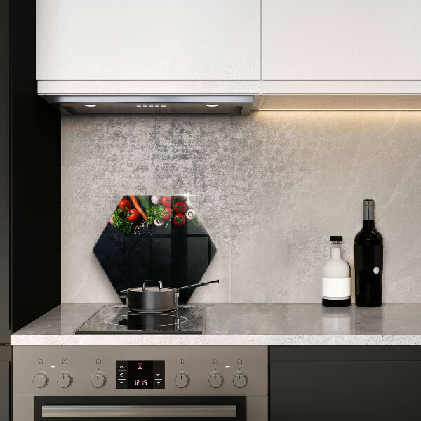 Skleněná deska do kuchyně Barevná zelenina