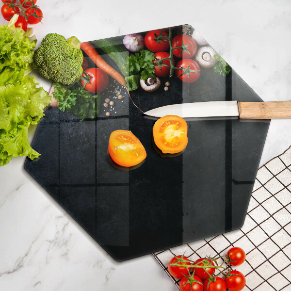 Skleněná deska do kuchyně Barevná zelenina