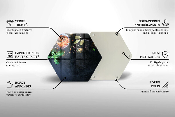 Skleněná deska do kuchyně Misky koření