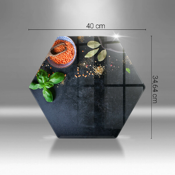 Skleněná deska do kuchyně Misky koření