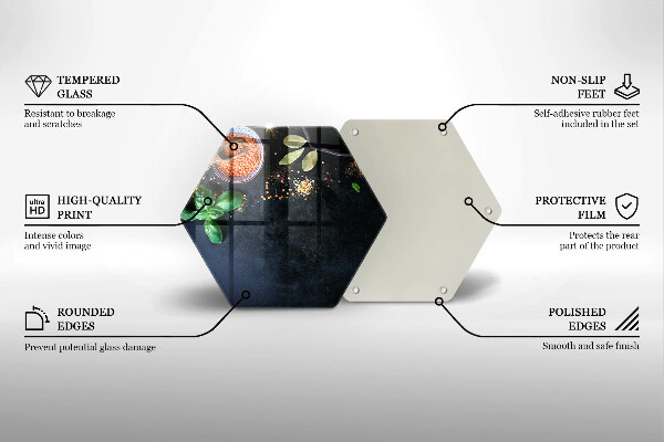 Skleněná deska do kuchyně Misky koření