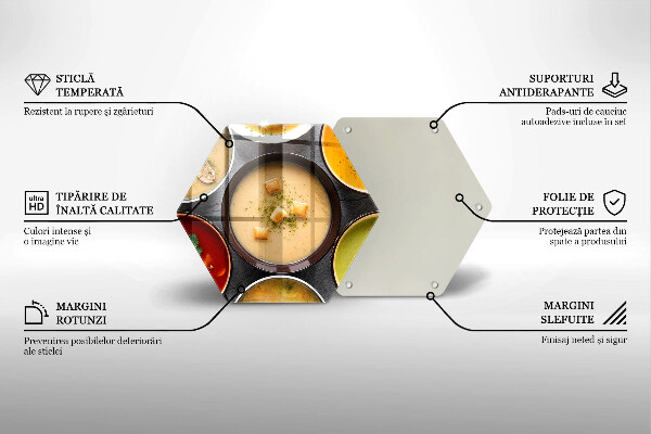 Skleněná deska do kuchyně Barevné polévky