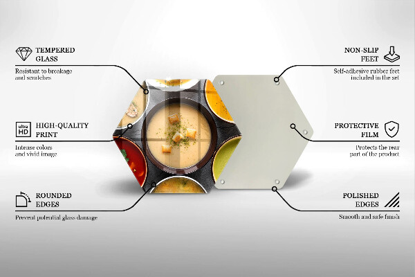 Skleněná deska do kuchyně Barevné polévky
