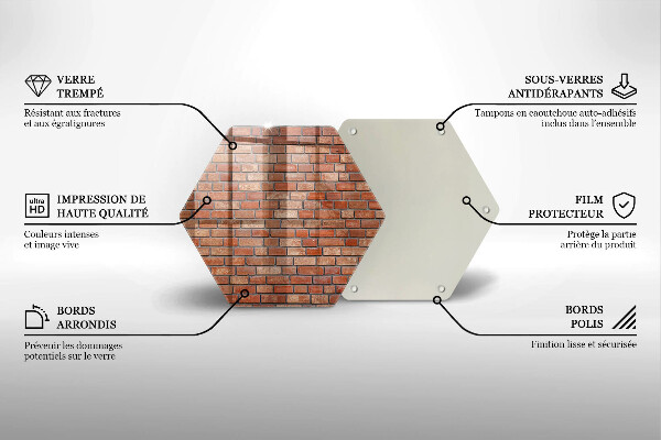 Skleněná krájecí deska Cihlová zeď