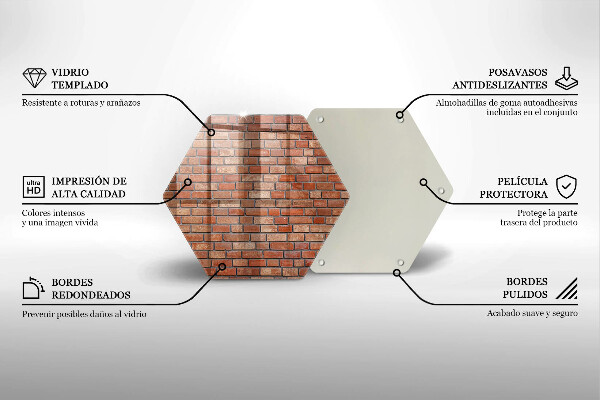 Skleněná krájecí deska Cihlová zeď