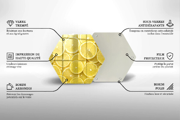 Skleněná krájecí deska Citronové ovoce