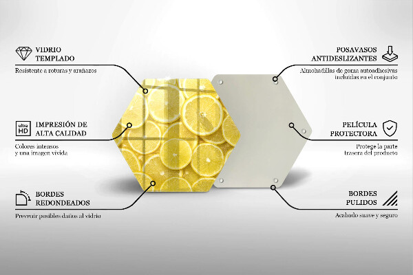 Skleněná krájecí deska Citronové ovoce