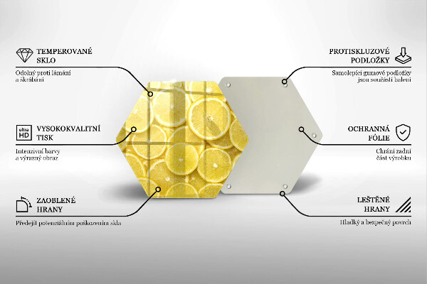 Skleněná krájecí deska Citronové ovoce