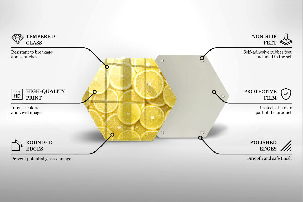 Skleněná krájecí deska Citronové ovoce