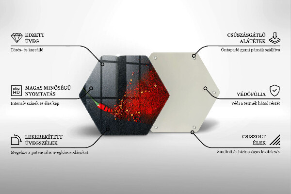 Skleněná krájecí deska Čili paprička