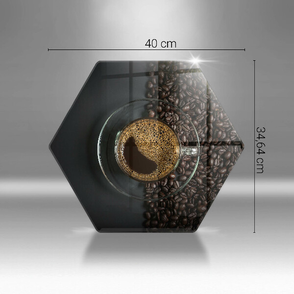 Skleněná deska do kuchyně Káva a fazole