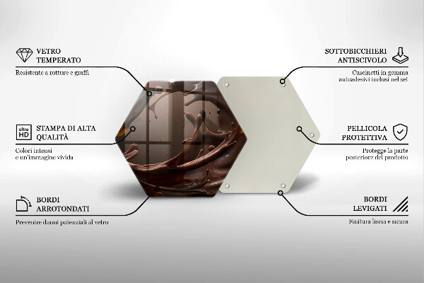 Skleněná deska do kuchyně Tekutá čokoláda