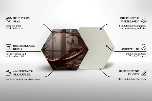 Skleněná deska do kuchyně Tekutá čokoláda