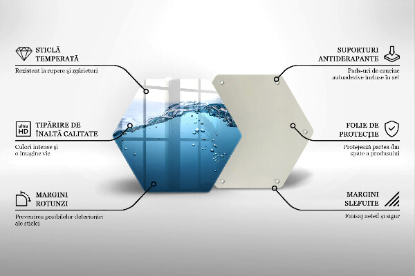 Skleněná deska do kuchyně Modrá voda