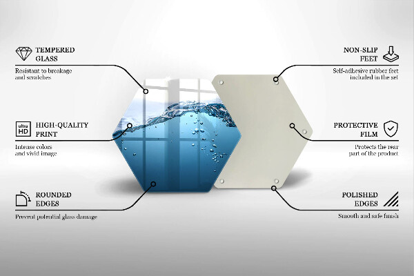 Skleněná deska do kuchyně Modrá voda