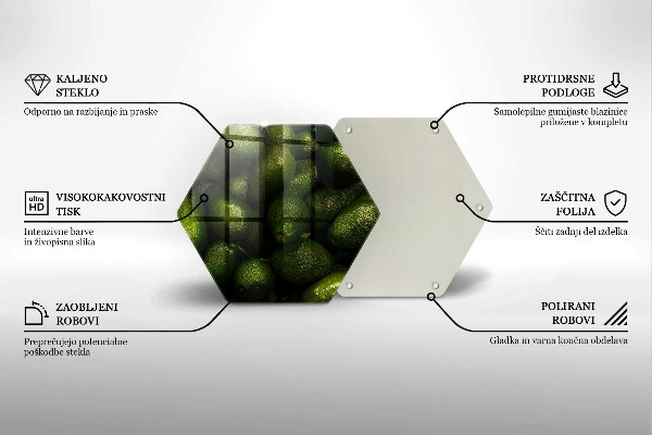 Skleněná deska do kuchyně Ovoce avokádo