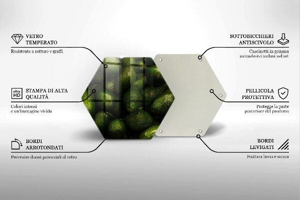 Skleněná deska do kuchyně Ovoce avokádo