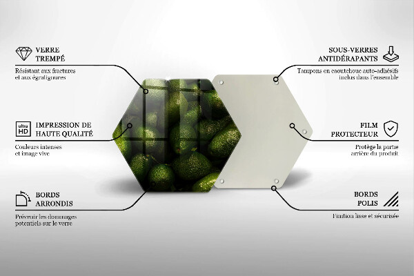 Skleněná deska do kuchyně Ovoce avokádo