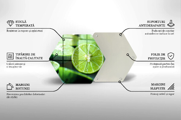 Skleněná deska do kuchyně Limetkový citrus