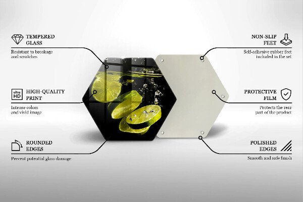 Skleněná deska do kuchyně Limetky ve vodě
