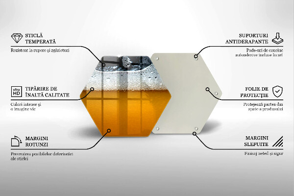 Skleněné krájecí prkénko Pijte pivní pěnu